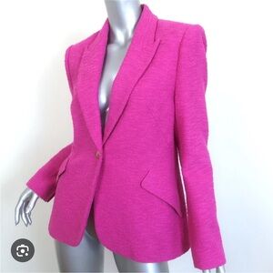 NWT L’agence Women's hot Pink tweeds Blazer